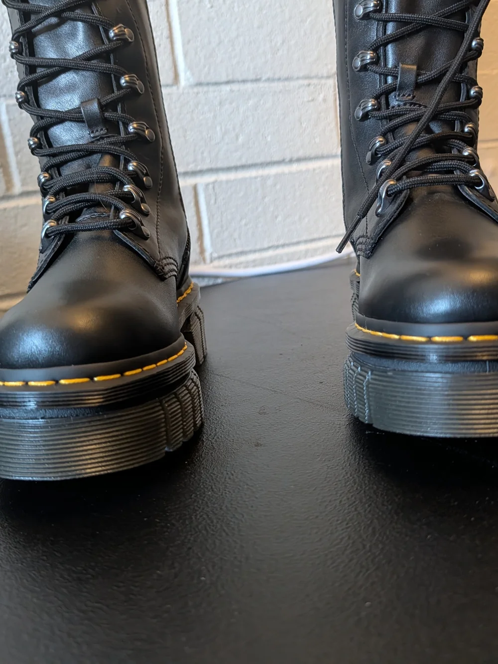 Dr. Martens Audrick 22Eye XTRM Black Platform Boots Size US 6 / UK 4